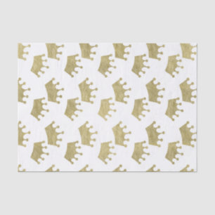 Papier Mousseline Couronnes royales dorées Baby Shower Conte de fées
