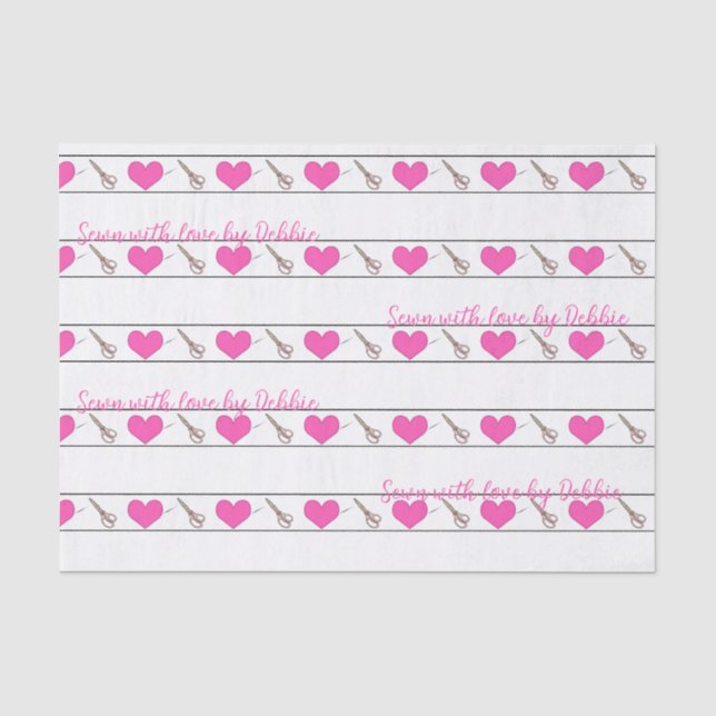 Papier Mousseline Couture cardiaque Thème Personnalisé Petit Papier  (Recto)