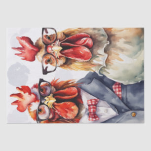 Papier Mousseline Couture de Cluck : Poulets à la mode dans le décou