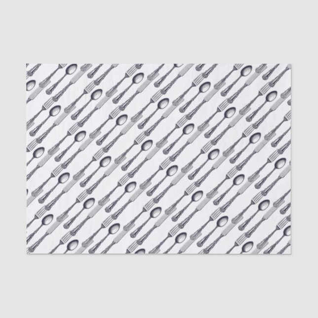 Papier Mousseline Couverts vintages/victoriens (Recto)