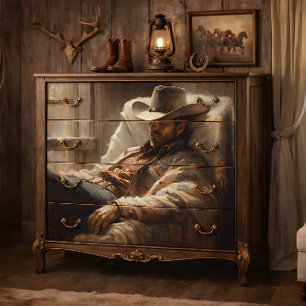 Papier Mousseline Cow-boy au repos Découpage