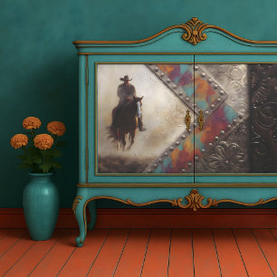 Papier Mousseline Cow-boy industriel découpage