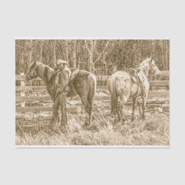 Papier Mousseline Cowboy de l'Alberta (Recto)