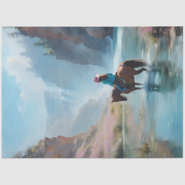 Papier Mousseline Cowgirl (Recto)