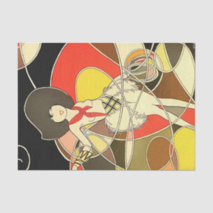 Papier Mousseline « Cowgirl avec lasso » de Jose Carlos