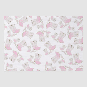 Papier Mousseline Cowgirl Baby shower Pays Western Rose Girl