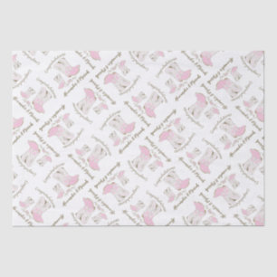 Papier Mousseline Cowgirl Baby shower Pays Western Rose Girl