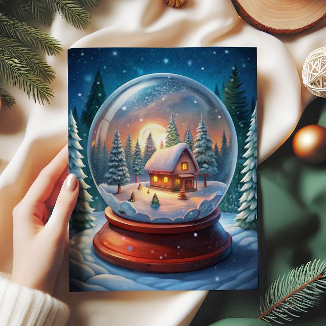 Papier Mousseline Cozy Christmas scene wreath rustic tissue paper (Cozy Christmas scene wreath rustic tissue paper)