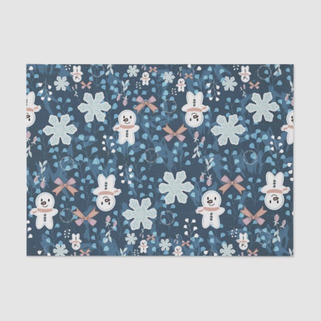 Papier Mousseline Cozy Whimsical Holiday Throw Pillow (Recto)