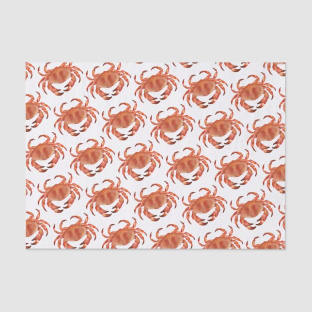 Papier Mousseline Crabes Motif balnéaire (Recto)