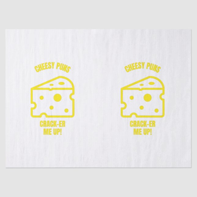 Papier Mousseline Crack cheesy puns amusant pun au fromage blagues (Recto)
