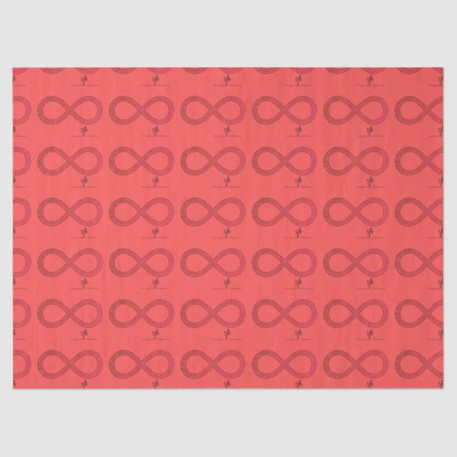Papier Mousseline Cranberry Gradient Infinity Hearts (Recto)