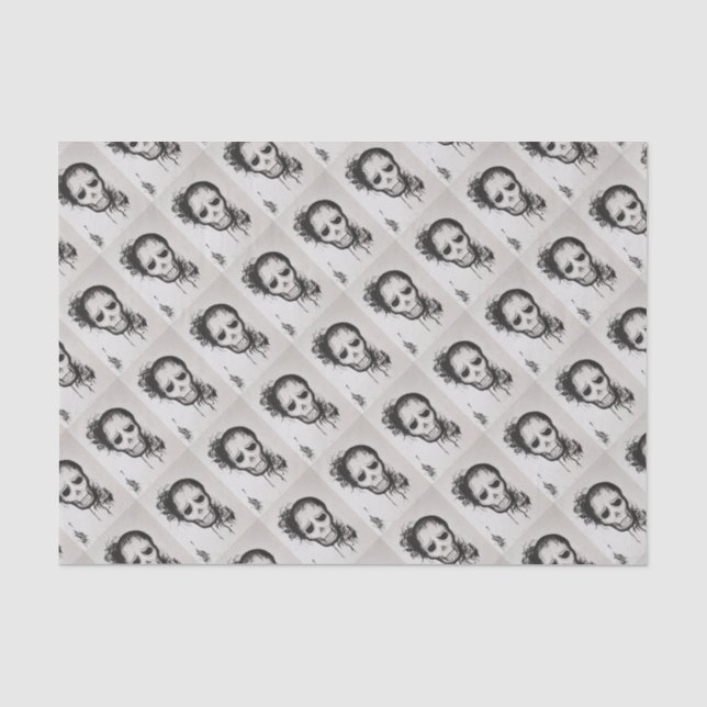 Papier Mousseline Crâne (Recto)