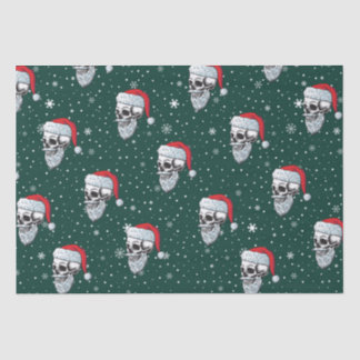 Papier Mousseline Crâne à la barbe Papier Tissu de Noël
