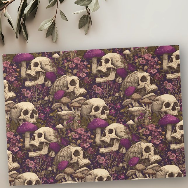 Papier Mousseline Crâne de citrouille violette du jardin de sorcière (Créateur téléchargé)