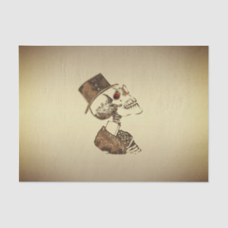 Papier Mousseline Crâne de Steampunk sur l'or