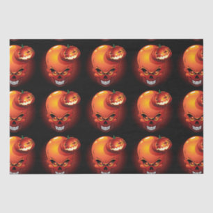 Papier Mousseline Crâne d'Halloween et Citrouille