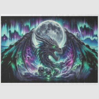 Papier Mousseline Crâne dragon