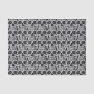 Papier Mousseline Crâne gothique Cool de Grunge noir et blanc