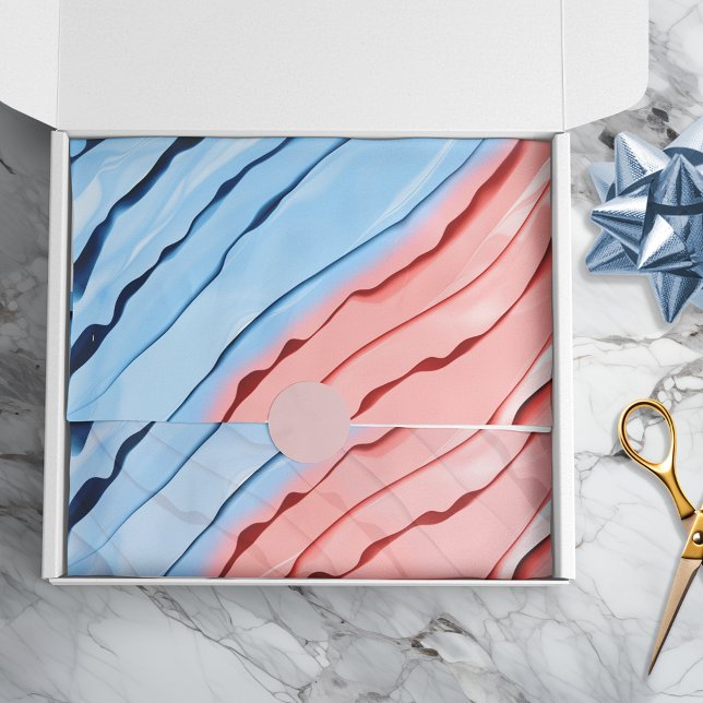 Papier Mousseline Cravate à couche Abstraite teinture Artisanat bleu (Créateur téléchargé)