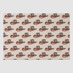 Papier Mousseline Cream Howdy Cowboy Casquettes occidentaux