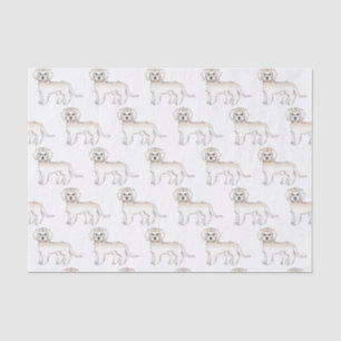 Papier Mousseline Cream Mini Goldendoodle mignon Motif de dessin ani