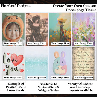 Papier Mousseline Create Your Own Custom 8 Photo Portrait Decoupage