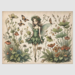 Papier Mousseline Création Papillon Floral Fée Vintage