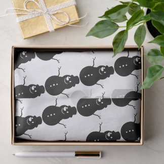 Papier Mousseline Créez Votre Propre Bonhomme de Neige Noir de Noël 