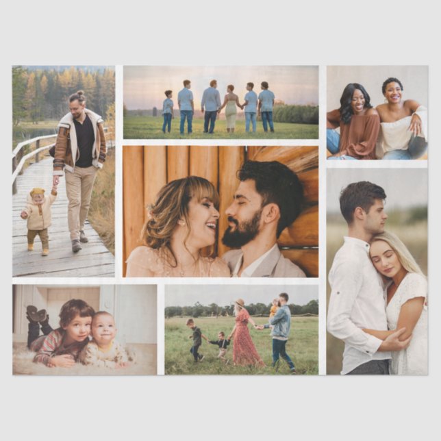 Papier Mousseline Créez votre propre collection de 7 photos (Recto)