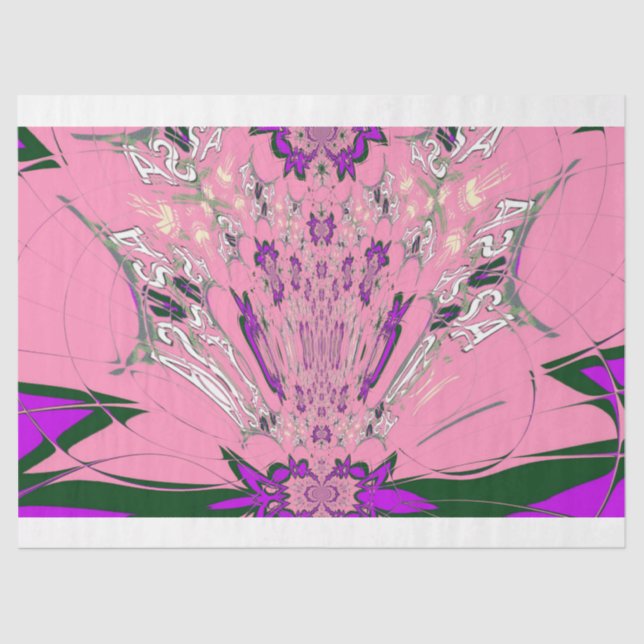 Papier Mousseline Créez votre propre personnalisé Beau bébé rose fle (Recto)