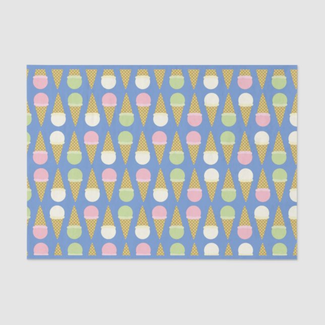 Papier Mousseline Crème glacée Cone mignonne 1er anniversaire fête (Recto)