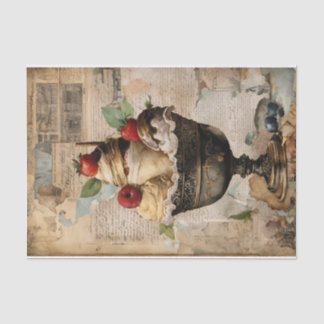Papier Mousseline Crème glacée Sundae Collage Découpage