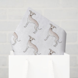 Papier Mousseline Crème Italien Greyhound Cute Cartoon Motif chien