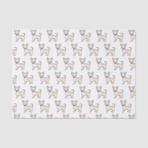 Papier Mousseline Crème Smooth Coat Chihuahua Cute Chien Motif