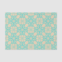 Crème Turquoise Moderne Prairie Garden Folk Lattic
