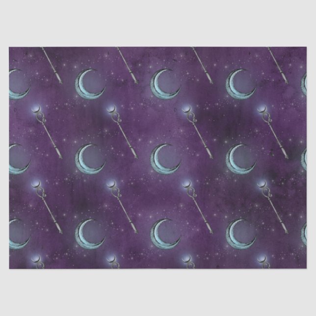 Papier Mousseline Crescent Moon et le personnel sur la décomposition (Recto)