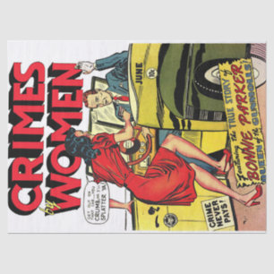 Papier Mousseline Crimes Par Women_Bonnie Parker Comics Vintages