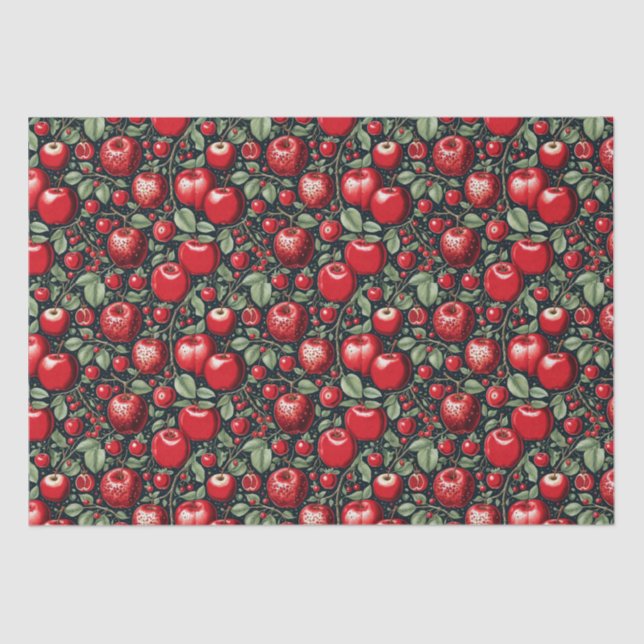 Papier Mousseline Crimson Orchard (Recto)