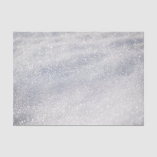 Papier Mousseline Cristaux de neige argentée