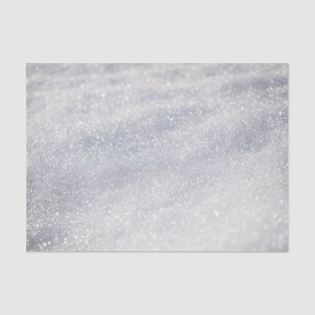 Papier Mousseline Cristaux de neige argentée (Recto)