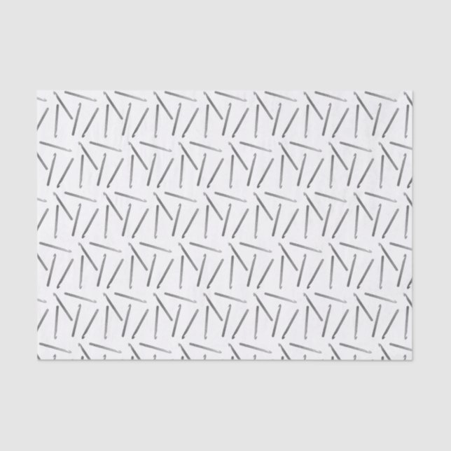 Papier Mousseline Crochet Hooks Artisanat Faux Silver Foil Texture (Recto)