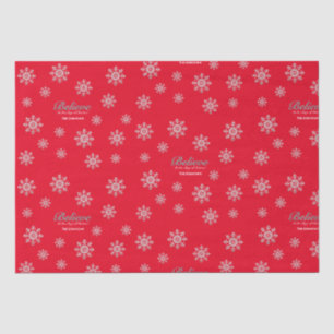 Papier Mousseline Croire à la magie de Noël Red