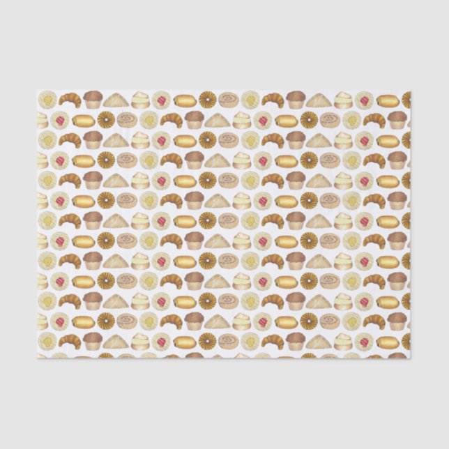 Papier Mousseline Croissant en plateau de pâtisserie Danois Muffin (Recto)