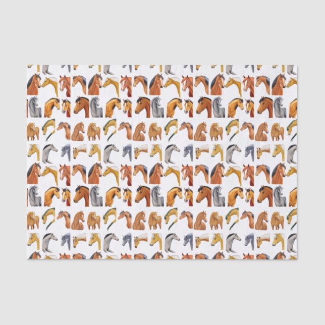 Papier Mousseline Croquis de chevaux (Recto)
