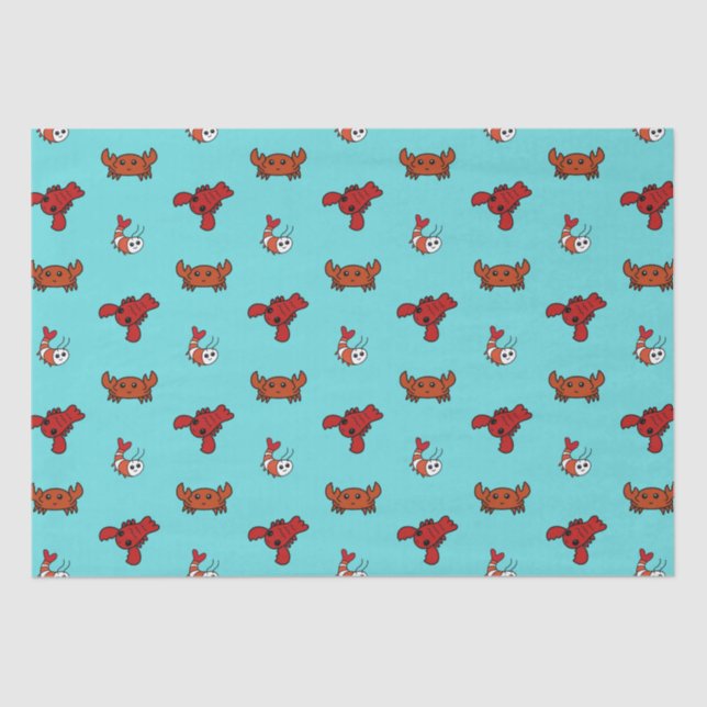 Papier Mousseline Crustacés (Recto)