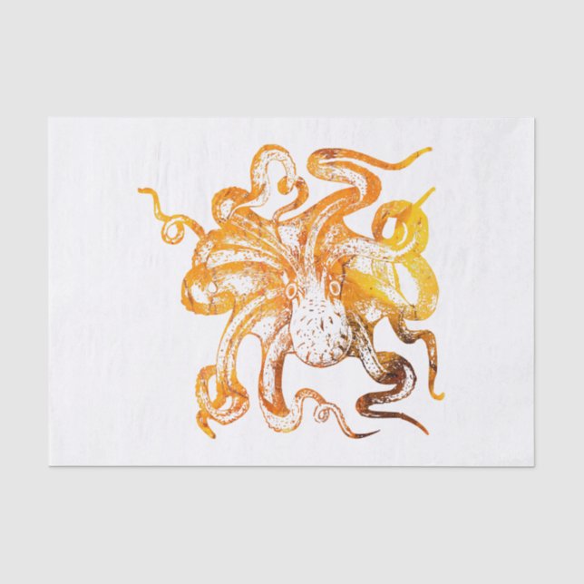 Papier Mousseline Ctopus ambrée (Recto)