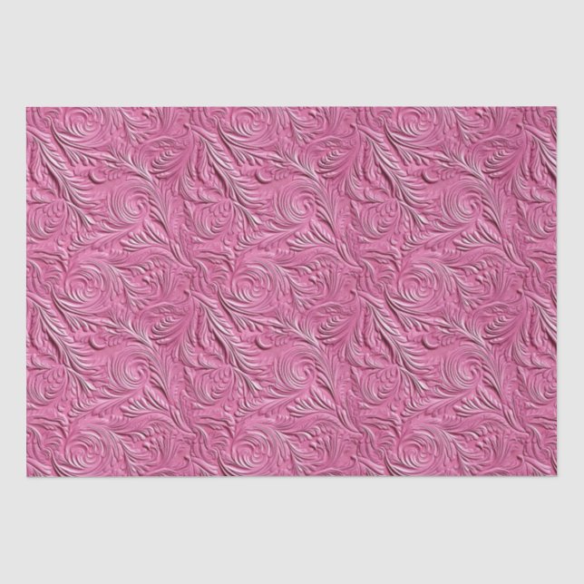 Papier Mousseline Cuir rose Faux (Recto)