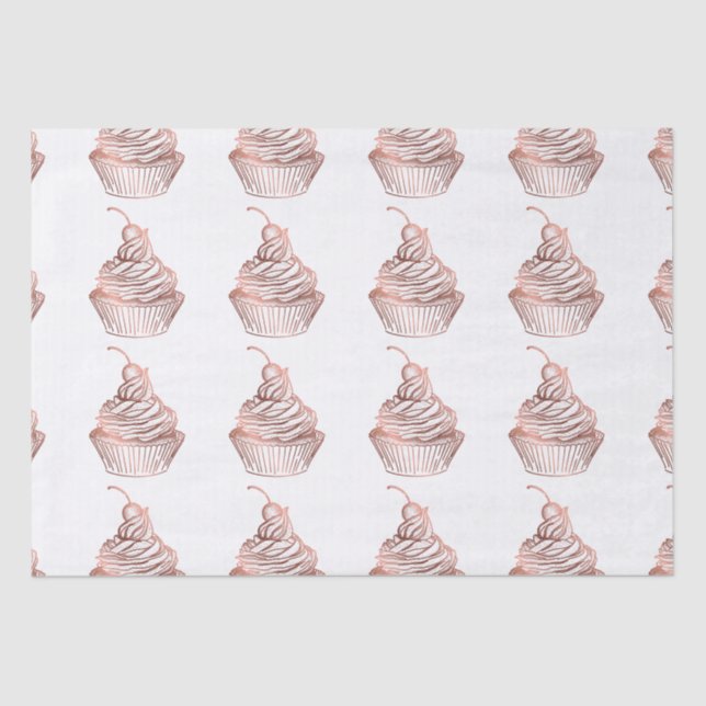 Papier Mousseline Cupcake Cakes & Sweets Accueil Boulangerie Rustiqu (Recto)