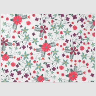 Papier Mousseline Curieux motif floral romantique